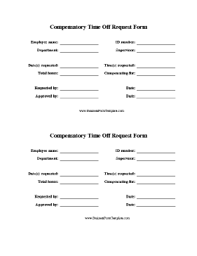 Comp Time Request Form