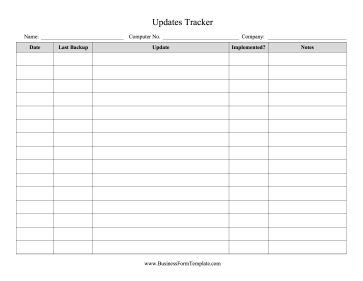 Computer Update Tracker