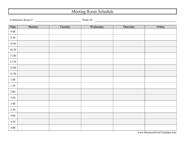 Conference Room Schedule