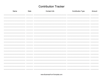 Contribution Tracker