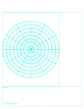 Printable Cornell Note Paper with Polar Grid - Reversed