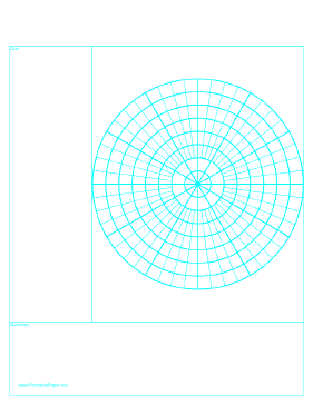 Printable Cornell Note Paper with Polar Grid