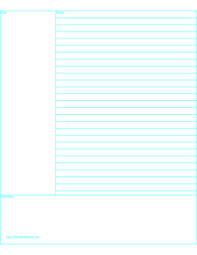 Printable Cornell Note Paper