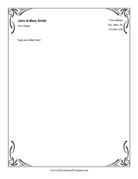 Corners Letterhead