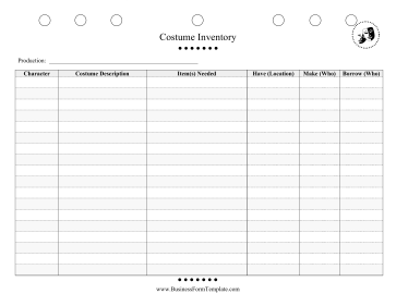 Costume Inventory