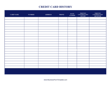 Credit Card History