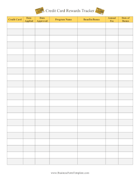 Credit Card Rewards Tracker