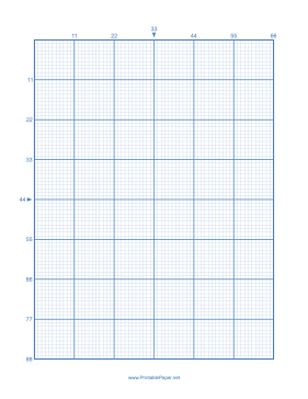 Printable Cross-stitch 11 Lines per Division