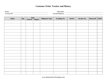 Customer Order Tracker