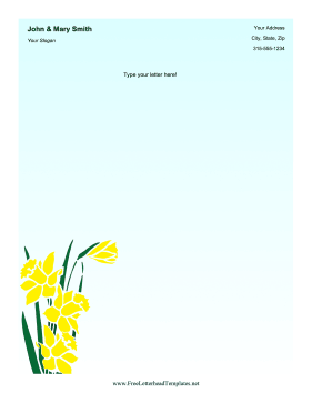 Daffodils Letterhead