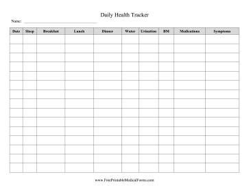 Daily Health Tracker