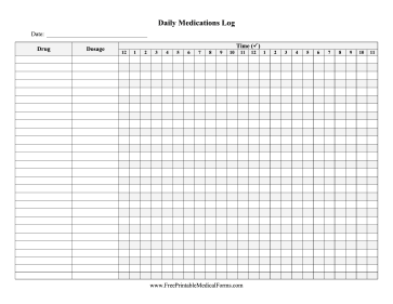 Daily Medications Log