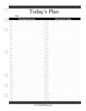 Daily Planner 15-Minutes