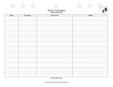 Daily Schedule