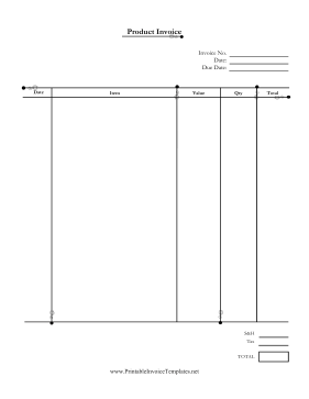 Decorative Lines Product Invoice Template