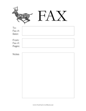 Deer Design fax cover sheet