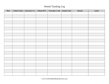 Denial Tracking Log