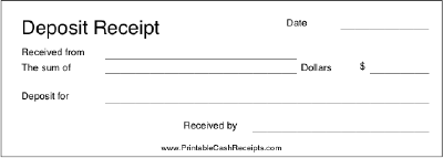 Deposit Receipt