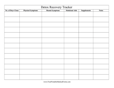 Detox Recovery Tracker