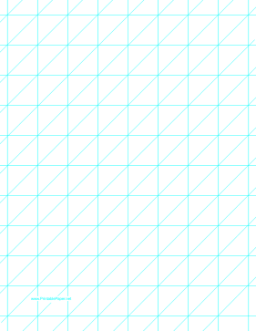 Printable Diagonals Left With 1-Inch Grid