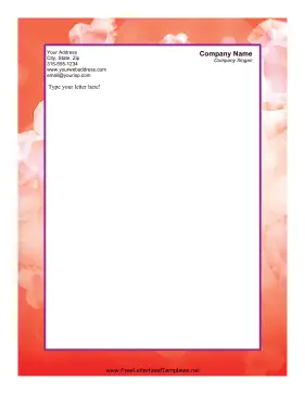 Diamond Hearts Valentines Letterhead