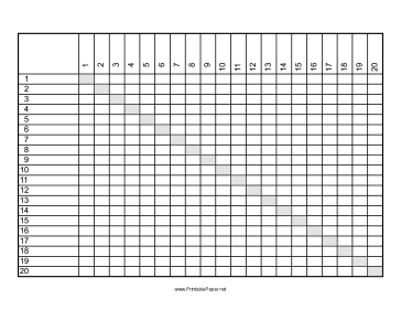 Printable Distance Grid