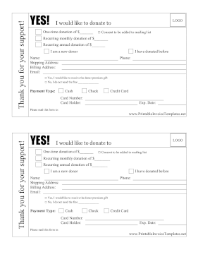 Donation Form Template