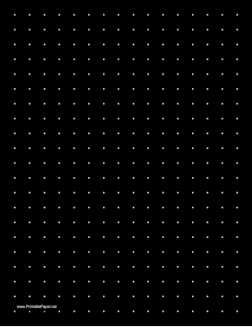 Printable Dot Paper with 2 Dots per Inch and a Black Background