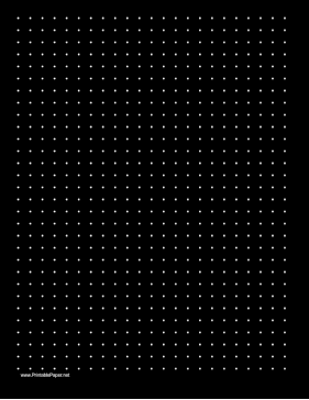 Printable Dot Paper with 3 Dots per Inch and a Black Background