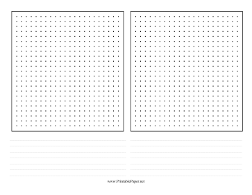 Printable Dot Grid 2-Up