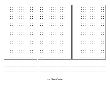 Printable Dot Grid 3-Up