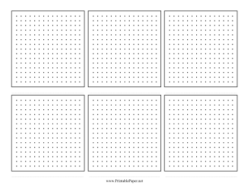 Printable Dot Grid 6-Up