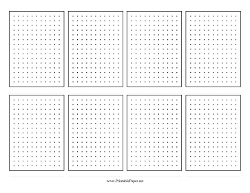 Printable Dot Grid 8-Up