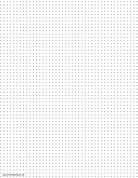 Printable Dot Paper with five dots per inch spacing on letter-sized paper