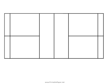 Printable Doubles Badminton Court Diagram