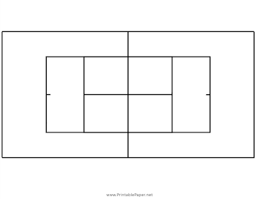 Printable Doubles Tennis Court Diagram