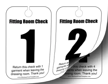 Dressing Room Numbers