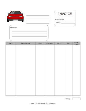 Driver Invoice Template