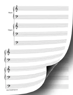 Printable Duet-Piano and Organ Music Paper