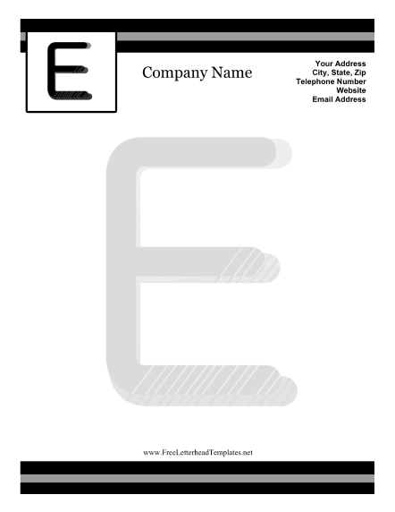 E Monogram Letterhead