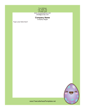 easter Egg Letterhead