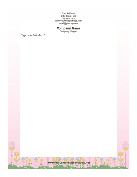 easter Flowers Letterhead