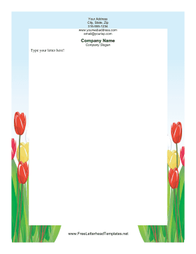 easter Tulips Letterhead