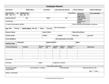 Employee Record