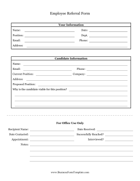 Employee Referral Form