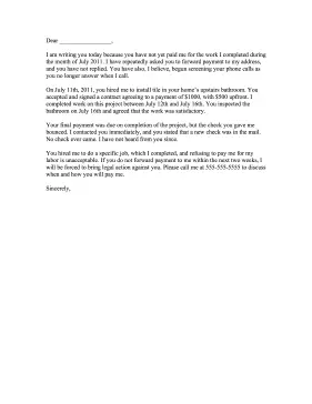 Employer Complaint Letter