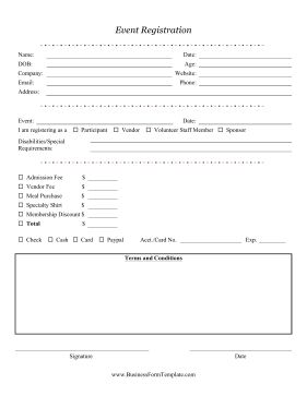 Event Registration Form