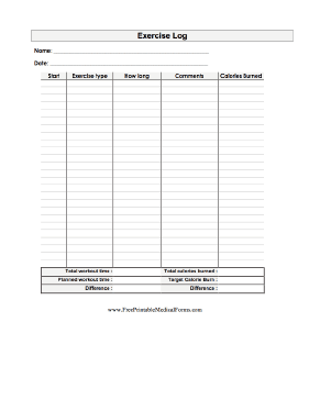 Exercise Log