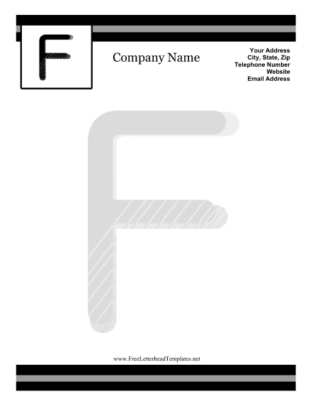 F Monogram Letterhead