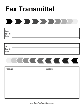 Fade Shapes fax cover sheet